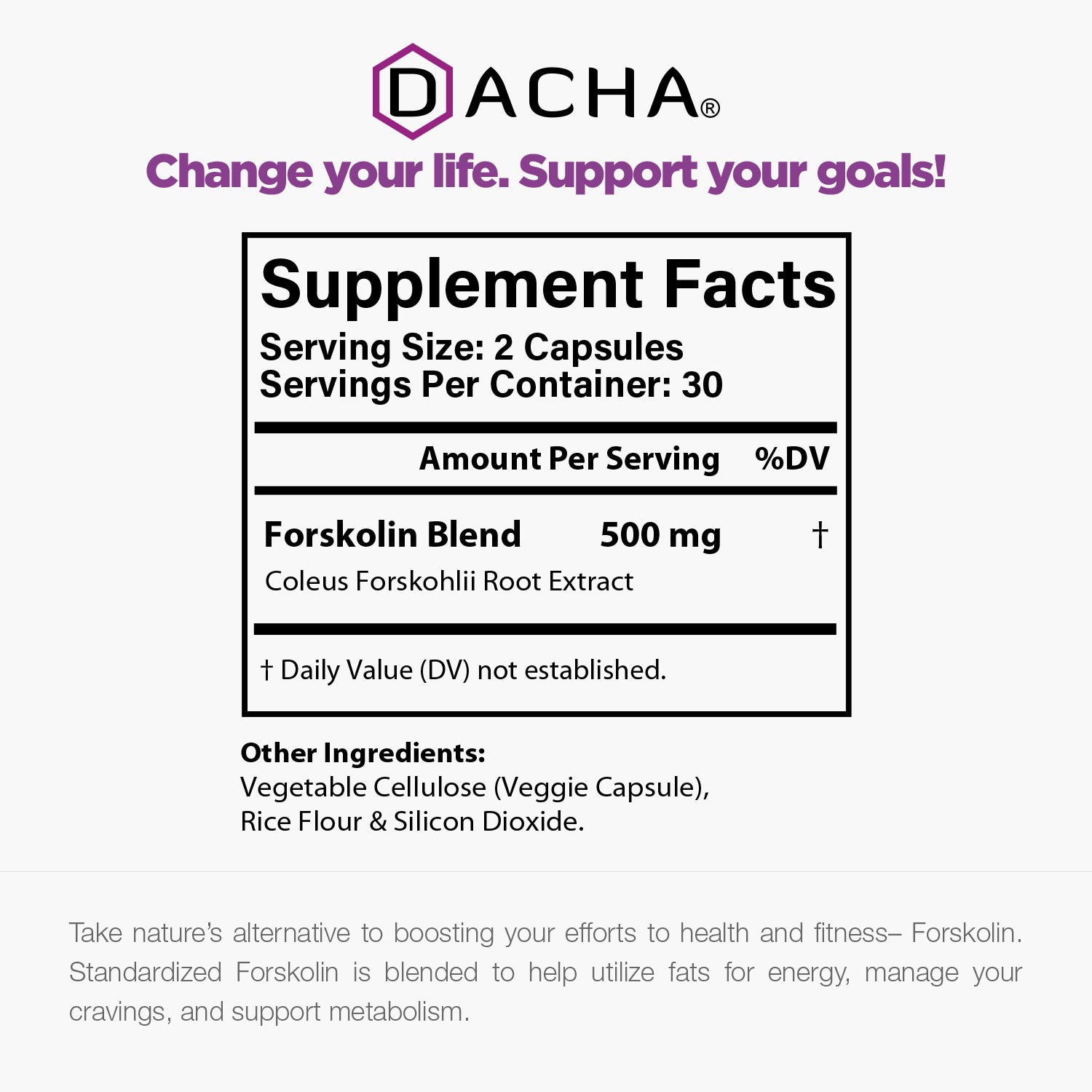 DACHA Nutrition Premium Forskolin Extract